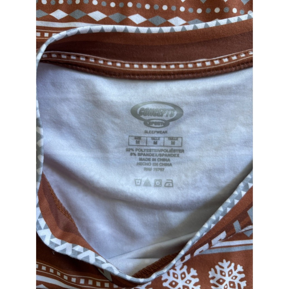 Concepts Sport Texas Longhorns Mens Sz M Burnt Orange Fair Isle Sleepwear Top - Picture 6 of 9